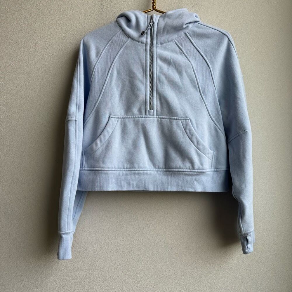 Lululemon Scuba Oversized 1/2 Zip Hoodie Light Blue 2024 Release Size XS / SMALL
